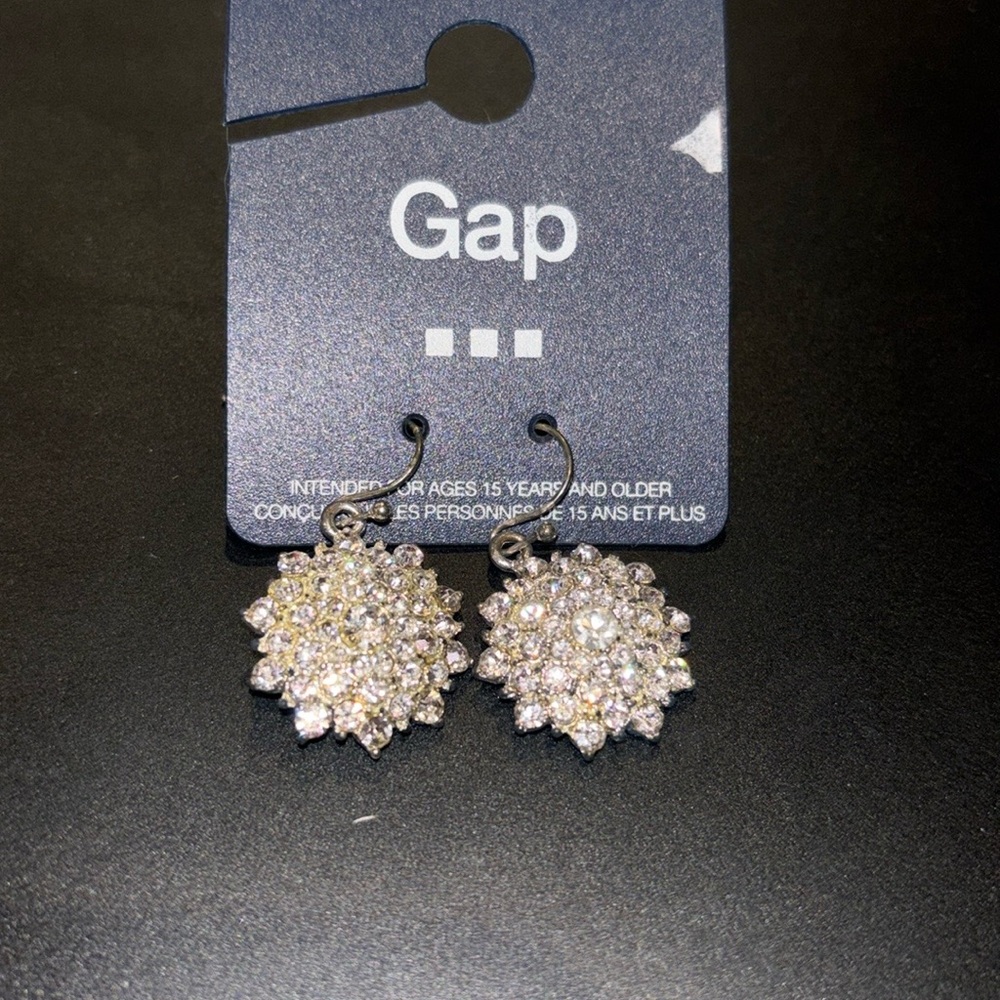 GAP Silver Sparkling Cluster Earrings
